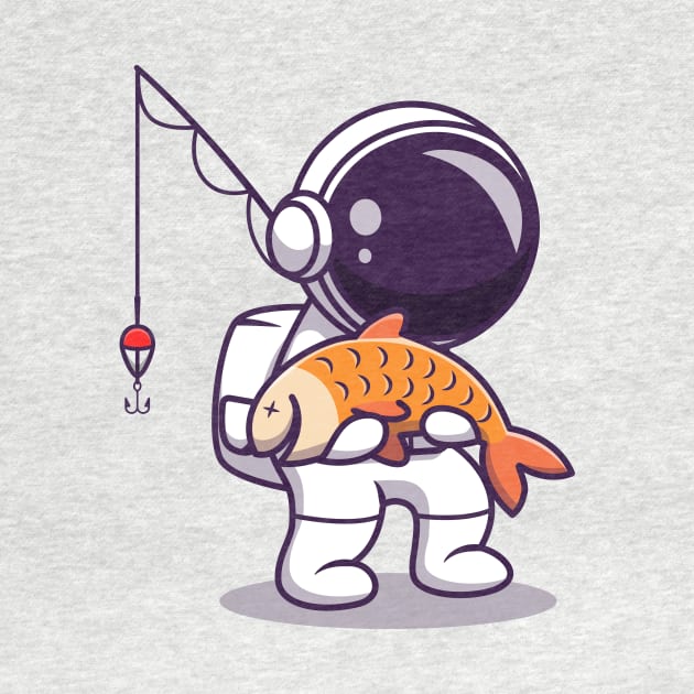 Cute Astronaut Fishing by Catalyst Labs